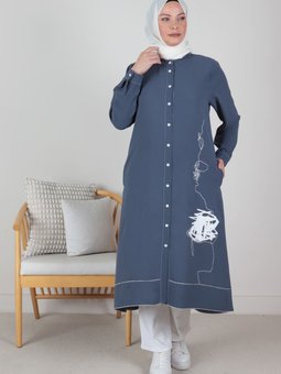 Duman Büyük Beden Baskılı Aerobin Kap