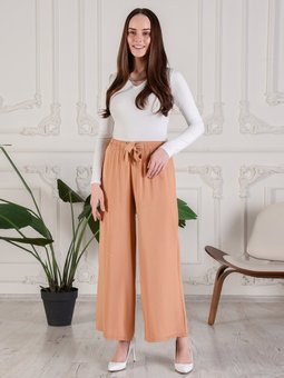 Viskon Bol Kesim Bisküvi Pantolon