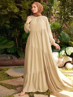 Salaş Tensel Bej Elbise