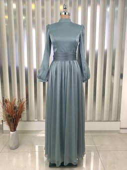 Afra Mint Yeşili Abiye Elbise