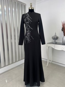 Bahar Siyah Abiye Elbise