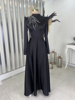 Mina Siyah Abiye Elbise