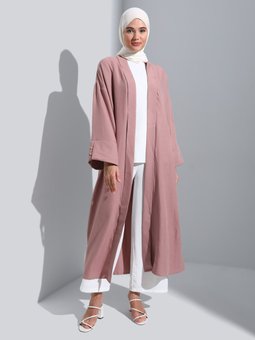 Aerobin Rahat Kalıp Abaya Gül Ferace