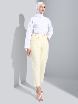 Klasik Kumaş Vanilya Pantolon