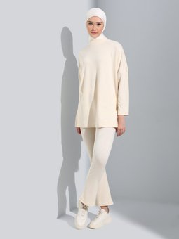 Tesettur Kısa Bej Tunik