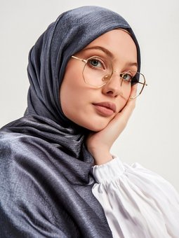 Janjanlı Krinkıl Gri Şal