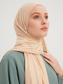 Likralı Penye Bej Şal