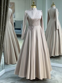 Nehir Bej Abiye Elbise