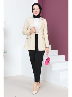 Blazer Bej Ceket