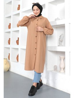 Büyük Beden Uzun Taba Tunik