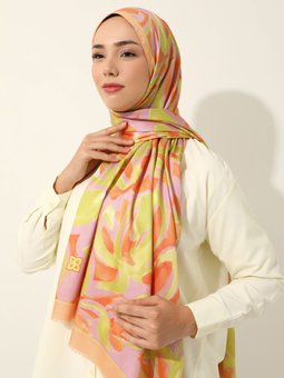 Özel Tasarım İpeksi Twill Çok Renkli Şal