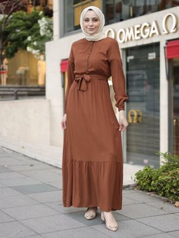 Kahverengi Elbise
