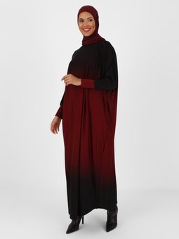 Kolu Detaylı Bordo Ferace