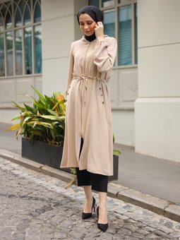 Kuş Gözü Detaylı Vizon Kap