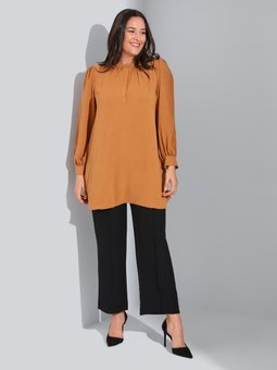 Taba Hakim Yaka Büyük Beden Aerobin Tunik