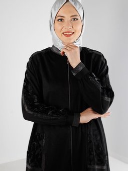 Taş Detaylı Desenli Cepli Giy Çık 20324