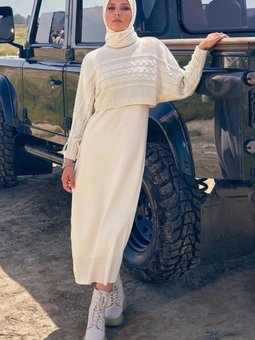 Triko İkili Elbise Takım 44090