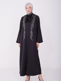 Taşlı Takım Gibi Görünen Elbise 23y9601 Siyah