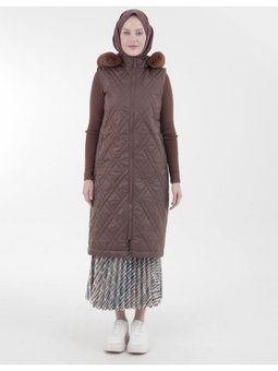 Trend Kapitone Yelek Kapüşonlu 2023 2024 Sonbahar Kış Yeni Sezon Modaayka