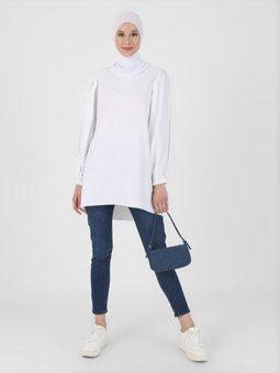 Doğal Kumaşlı Dar Paça Denim İndigo Pantolon