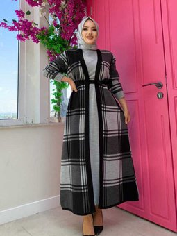 21142 Triko Hırka Siyah