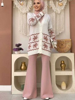 22212 Triko Hırka Ekru