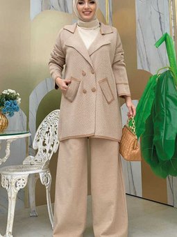 22234 Triko Hırka Taba