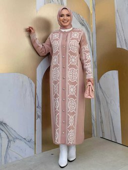 6138 Triko Hırka Pudra