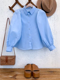 Klasik Yaka Crop Gömlek