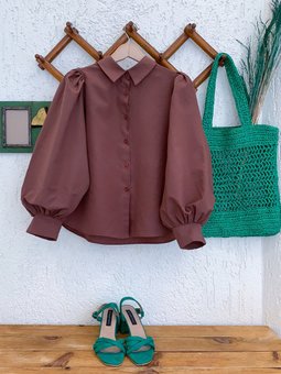 Klasik Yaka Crop Gömlek