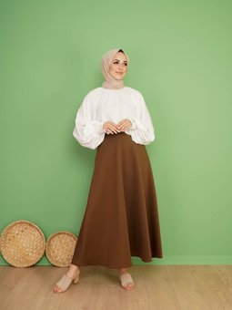 Puf Scuba Kahve Etek