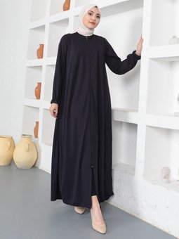 Fermuarlı Ferace Mürdüm