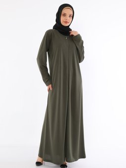 Fermuarlı Olabı Mır Ferace Yeşil