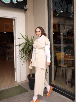 Triko Alt Üst Yelek Takım