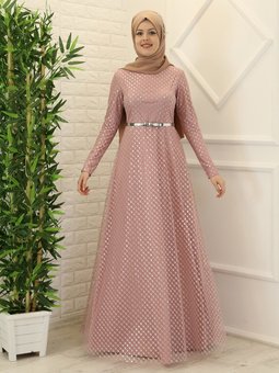 Bahar Pudra Abiye Elbise