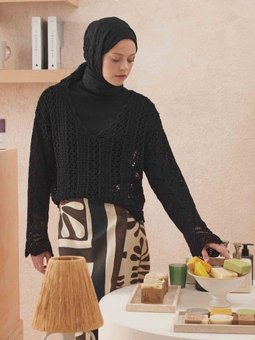 Vual Crash Siyah Şal