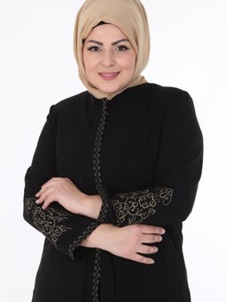 Kolları Nakışlı Medine Ipeği Ferace