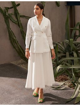 Püsküllü Tüvit Yelek Ekru