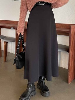 Scuba Kumaş Kloş Etek