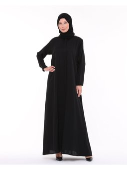 Sade Fermuarlı Ferace