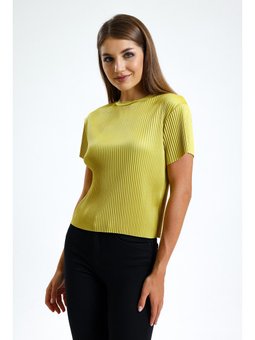 Duru Piliseli Yağ Yeşi̇li̇ Bluz