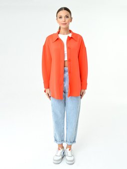 Düğmeli Nar Çiçeği Tunik