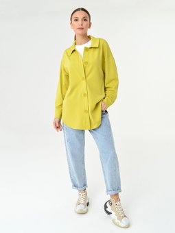 Düğmeli Yağ Yeşili Tunik