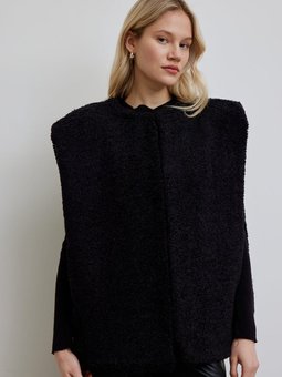 Lola Peluş Yelek Siyah