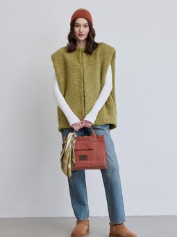 Lola Peluş Yelek Yeşil