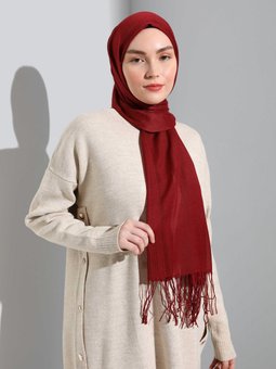 Paşmina Bordo Şal
