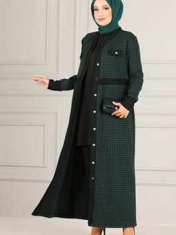 Düğmeli Kap Nya2639 Zümrüt Yeşili