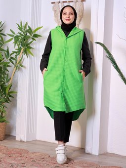 Kapitone Yeşil Yelek
