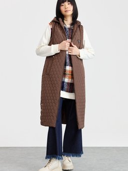 Kapitone Yelek Kahve