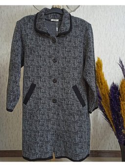 Çelik Örgü Düğmeli Kışlık Triko Anne Ceket Hırka